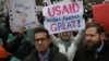 Протесты против закрытия USAID в феврале 2025 